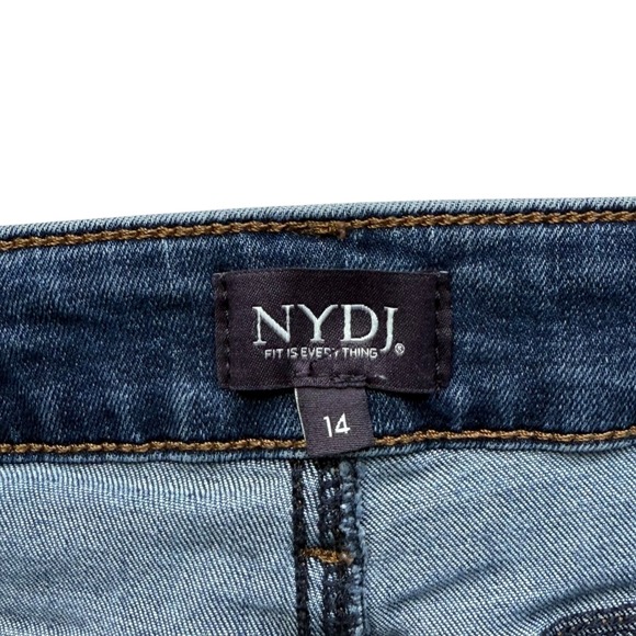 NYDJ Marilyn Straight Jeans Cooper Wash Size 14 - Picture 6 of 9
